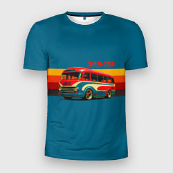 Мужская спорт-футболка Ретро автобус ЗИЛ 156 поп-арт