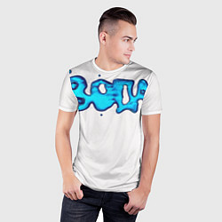 Футболка спортивная мужская Вода мерч логотип надпись, цвет: 3D-принт — фото 2