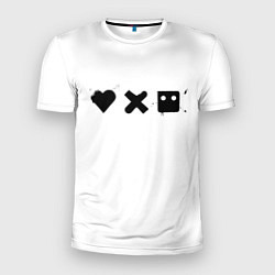 Футболка спортивная мужская Love death and robots - black and white, цвет: 3D-принт