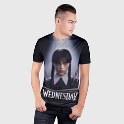 Футболка спортивная мужская Связаная Уэнсдэй с вещью Wednesday, цвет: 3D-принт — фото 2