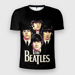 Футболка спортивная мужская The Beatles faces, цвет: 3D-принт