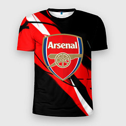 Футболка спортивная мужская Arsenal абстракция полосы, цвет: 3D-принт