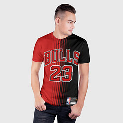 Футболка спортивная мужская NBA Bulls 23 Jordan, цвет: 3D-принт — фото 2