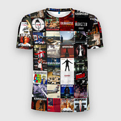 Футболка спортивная мужская Eminem - обложки альбомов и песен, цвет: 3D-принт