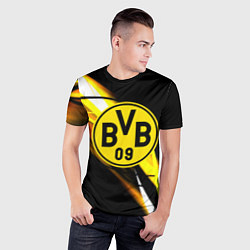 Футболка спортивная мужская Borussia спортивная геометрия, цвет: 3D-принт — фото 2