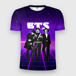 Футболка спортивная мужская BTS рейв стиль, цвет: 3D-принт