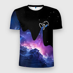 Мужская спорт-футболка Потеки космической краски