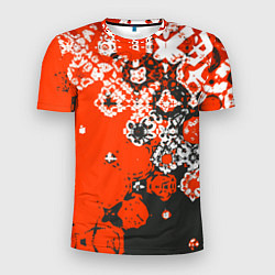 Футболка спортивная мужская Красно-черная метаморфоза, цвет: 3D-принт