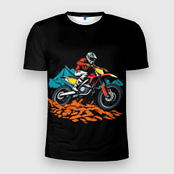 Футболка спортивная мужская Motocross and mountains, цвет: 3D-принт