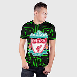 Футболка спортивная мужская Liverpool плата текстура, цвет: 3D-принт — фото 2