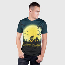 Футболка спортивная мужская Полнолуние в Хэллоуин, цвет: 3D-принт — фото 2