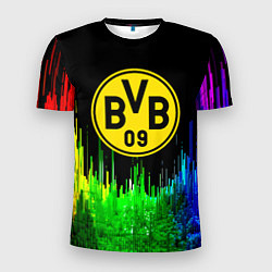 Футболка спортивная мужская Borussia градиент текстура, цвет: 3D-принт