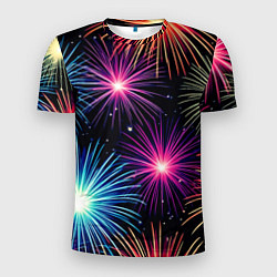 Мужская спорт-футболка Стилизованный праздничный салют