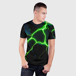 Футболка спортивная мужская Green split, цвет: 3D-принт — фото 2