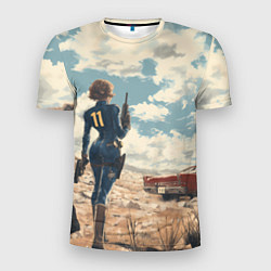 Футболка спортивная мужская Fallout девушка в пустоши, цвет: 3D-принт