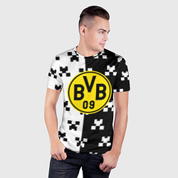 Футболка спортивная мужская Borussia pattern minecraft, цвет: 3D-принт — фото 2