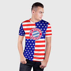 Футболка спортивная мужская Бавария Мюнхен сша паттерн, цвет: 3D-принт — фото 2