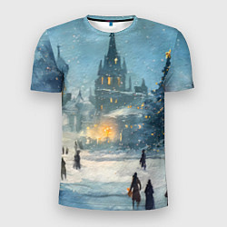 Футболка спортивная мужская Новогодняя елка в Москве, цвет: 3D-принт