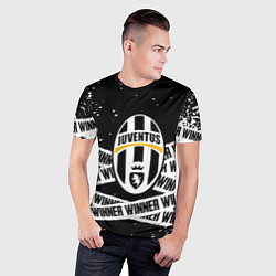 Футболка спортивная мужская Juventus подедитель краски, цвет: 3D-принт — фото 2
