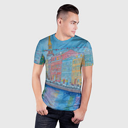 Футболка спортивная мужская Новогодний рисованный Санкт-Петербург, цвет: 3D-принт — фото 2