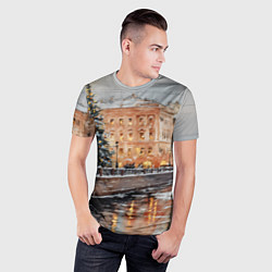 Футболка спортивная мужская Новогодняя елка в Питере, цвет: 3D-принт — фото 2