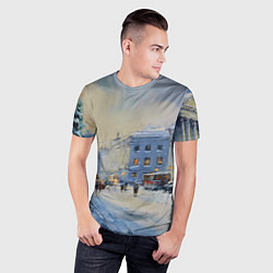 Футболка спортивная мужская Зимний праздничный Питер, цвет: 3D-принт — фото 2