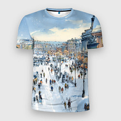 Футболка спортивная мужская Новогодние гуляния в Питере, цвет: 3D-принт