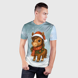 Футболка спортивная мужская Милый конек, цвет: 3D-принт — фото 2