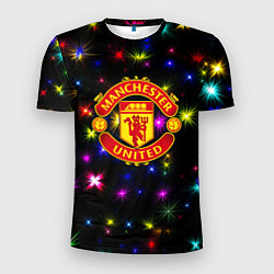 Мужская спорт-футболка Манчестер Юнайтед праздничные огни