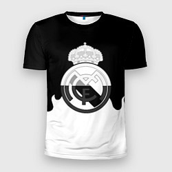 Мужская спорт-футболка Реал Мадрид огонь белый