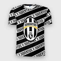 Мужская спорт-футболка Ювентус полосы линии спорт