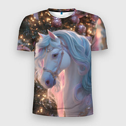 Футболка спортивная мужская Лошадь символ 2026 года, цвет: 3D-принт