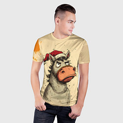 Футболка спортивная мужская Задумчивая лошадь, цвет: 3D-принт — фото 2