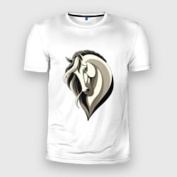 Футболка спортивная мужская Грациозная лошадь с гривой, цвет: 3D-принт
