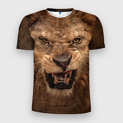 Футболка спортивная мужская Взгляд льва, цвет: 3D-принт