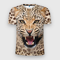 Футболка спортивная мужская Взгляд леопарда, цвет: 3D-принт