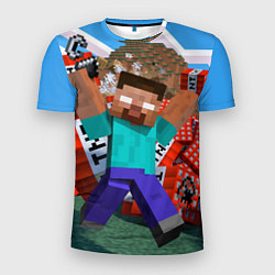 Футболка спортивная мужская Minecraft Man, цвет: 3D-принт