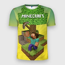 Футболка спортивная мужская Minecraft Tree, цвет: 3D-принт