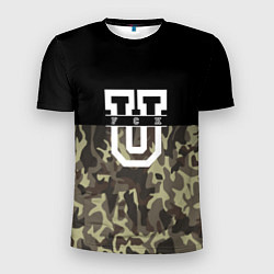 Футболка спортивная мужская FCK U: Camo, цвет: 3D-принт