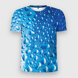 Футболка спортивная мужская Капли воды, цвет: 3D-принт