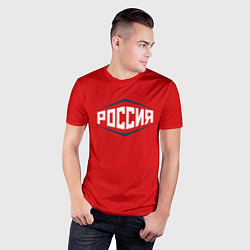 Футболка спортивная мужская Россия, цвет: 3D-принт — фото 2