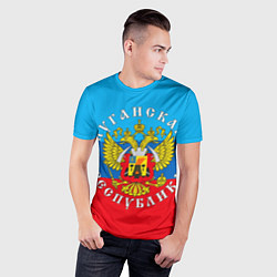 Футболка спортивная мужская Луганская республика, цвет: 3D-принт — фото 2