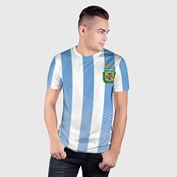 Футболка спортивная мужская Сборная Аргентины: ЧМ-2018, цвет: 3D-принт — фото 2