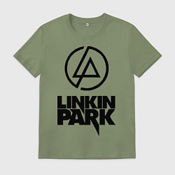 Футболка хлопковая мужская Linkin Park, цвет: авокадо