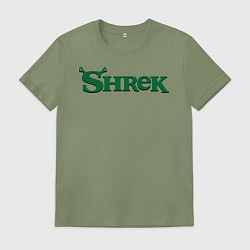 Футболка хлопковая мужская Shrek: Logo, цвет: авокадо