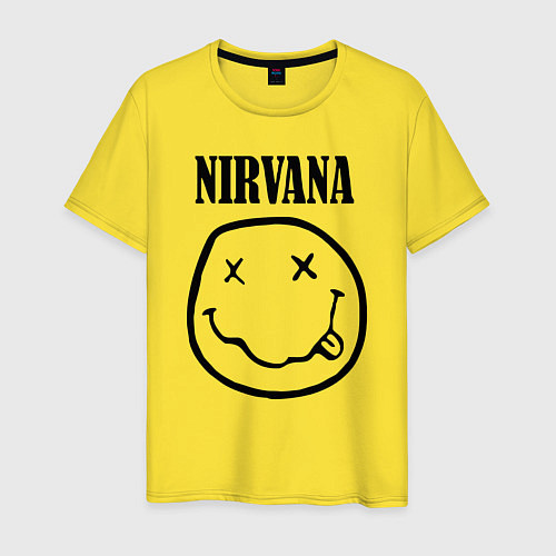 Мужская футболка Nirvana / Желтый – фото 1