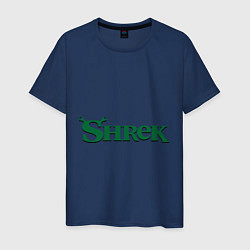 Футболка хлопковая мужская Shrek: Logo, цвет: тёмно-синий