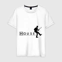 Футболка хлопковая мужская House MD, цвет: белый