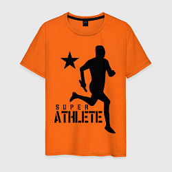 Футболка хлопковая мужская Лёгкая атлетика цвета оранжевый — фото 1