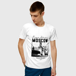 Футболка хлопковая мужская Moscow Kremlin 1147 цвета белый — фото 2